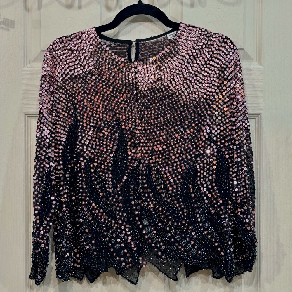 Vintage Beaded Sequin Top